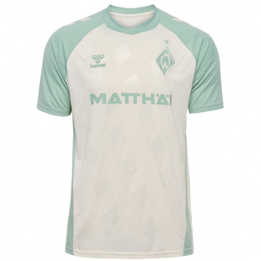 Femme Football Maillot Ole Schulz #27 Blanc Cassé Vert Clair Tenues Extérieur 2024/25 Canada