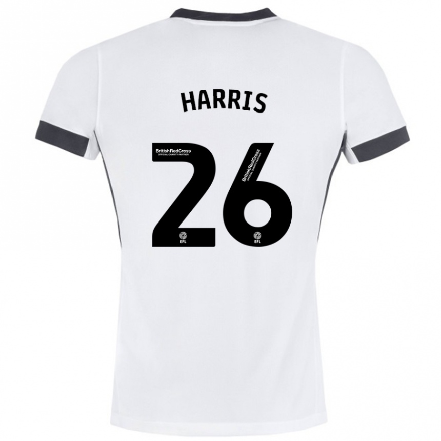 Femme Football Maillot Luke Harris #26 Blanc Noir Tenues Extérieur 2024/25 Canada