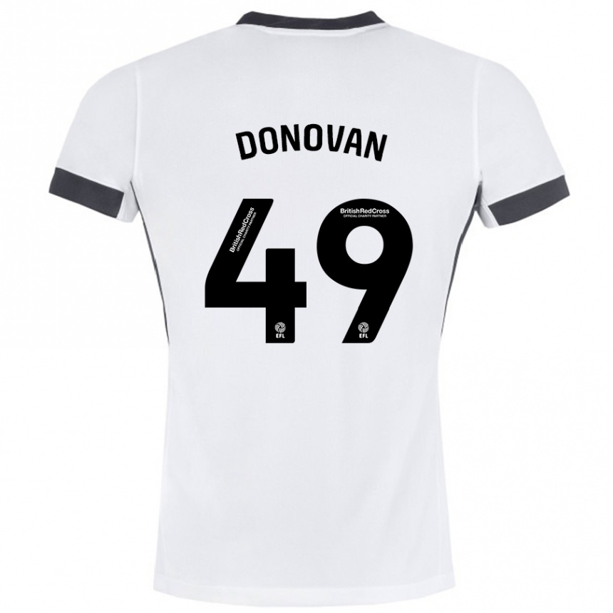 Femme Football Maillot Romelle Donovan #49 Blanc Noir Tenues Extérieur 2024/25 Canada