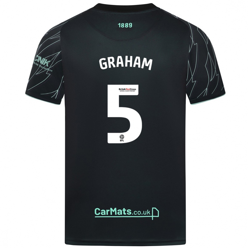 Femme Football Maillot Molly Graham #5 Noir Vert Tenues Extérieur 2024/25 Canada