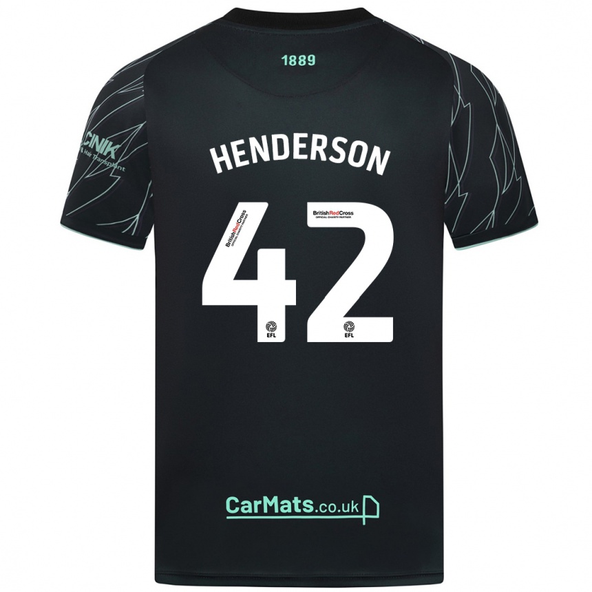 Femme Football Maillot Peyton Henderson #42 Noir Vert Tenues Extérieur 2024/25 Canada