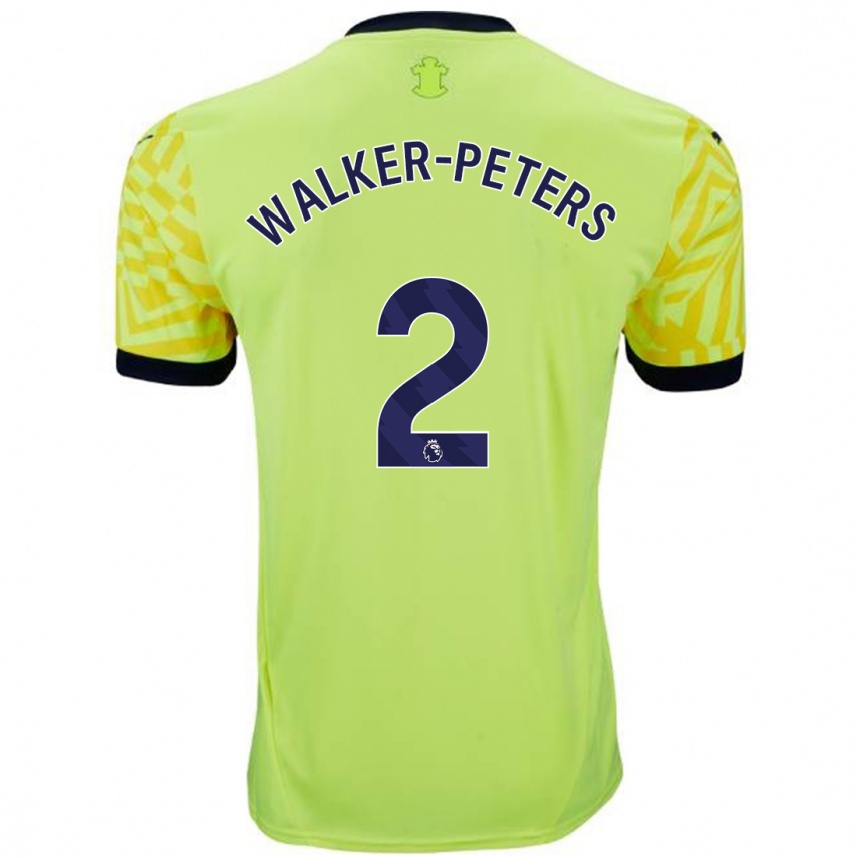 Femme Football Maillot Kyle Walker-Peters #2 Jaune Tenues Extérieur 2024/25 Canada