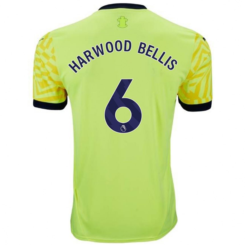 Women Football Taylor Harwood-Bellis #6 Yellow Away Jersey 2024/25 T-Shirt Canada