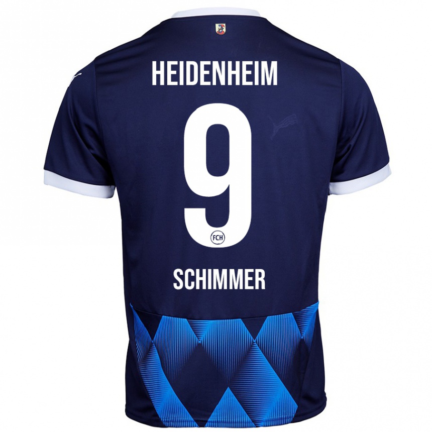 Femme Football Maillot Stefan Schimmer #9 Bleu Marine Foncé Tenues Extérieur 2024/25 Canada