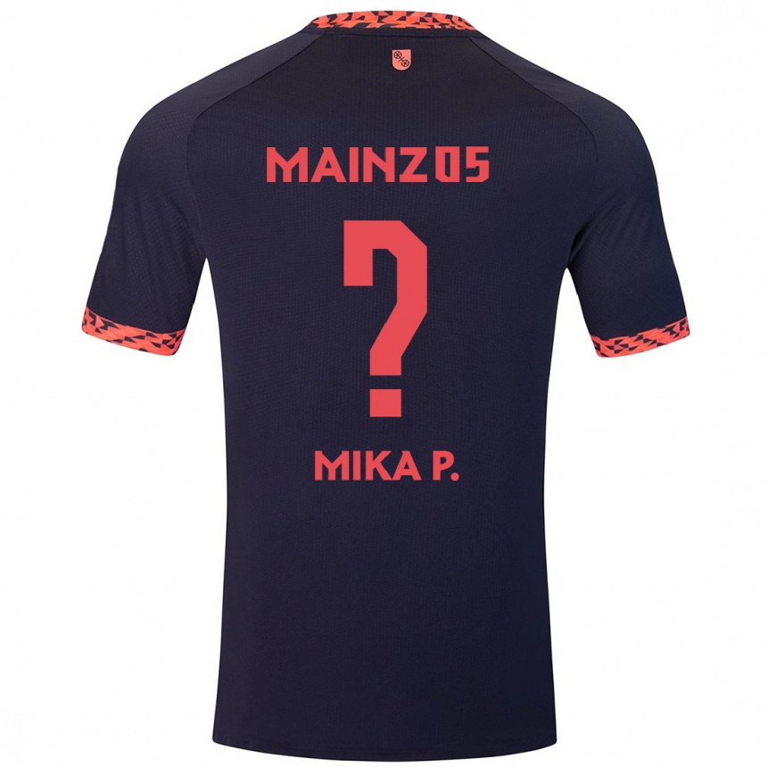 Femme Football Maillot Mika Preßler #0 Bleu Corail Rouge Tenues Extérieur 2024/25 Canada