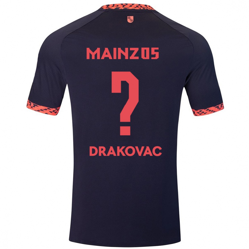 Femme Football Maillot Benjamin Drakovac #0 Bleu Corail Rouge Tenues Extérieur 2024/25 Canada