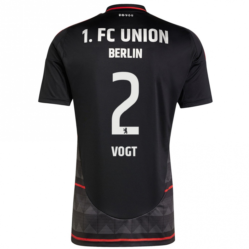 Women Football Kevin Vogt #2 Black Away Jersey 2024/25 T-Shirt Canada