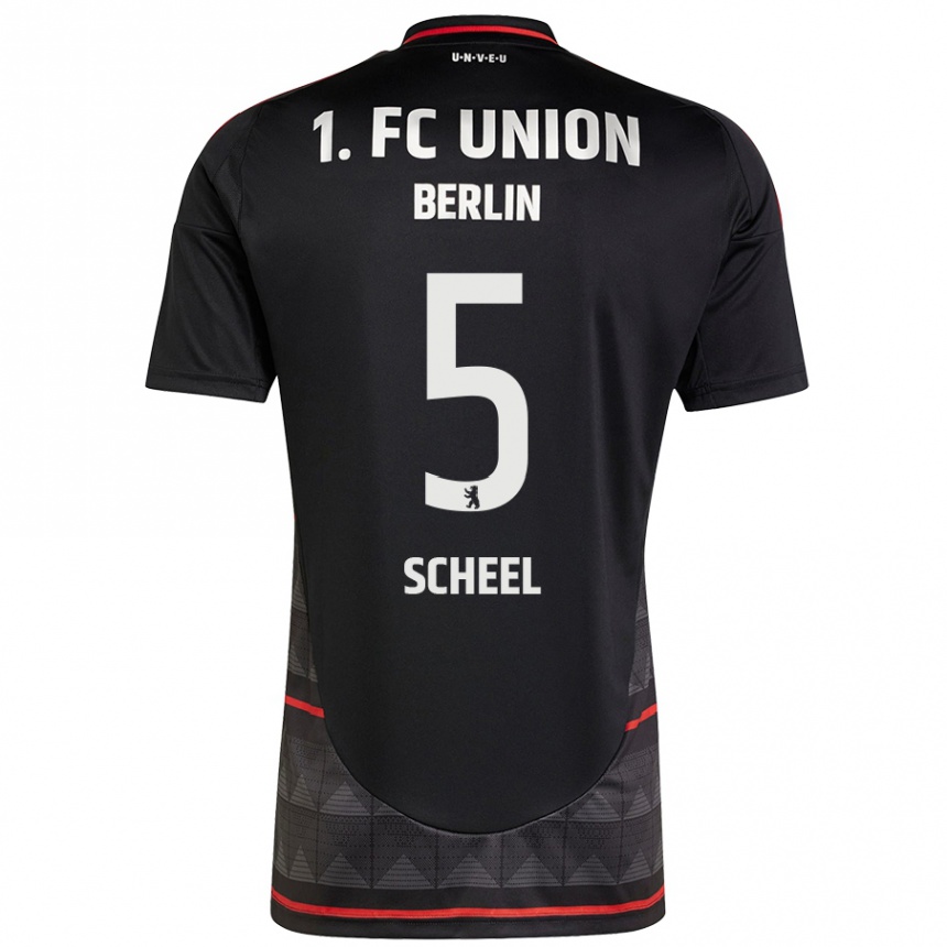 Women Football Luca Scheel #5 Black Away Jersey 2024/25 T-Shirt Canada