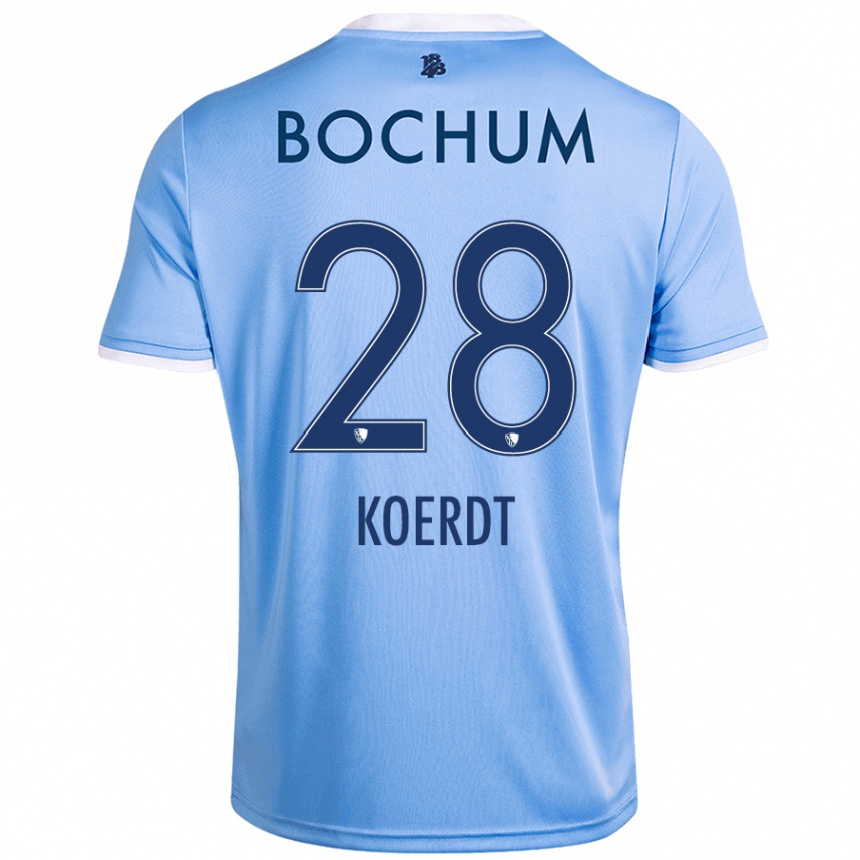 Women Football Lennart Koerdt #28 Sky Blue Away Jersey 2024/25 T-Shirt Canada