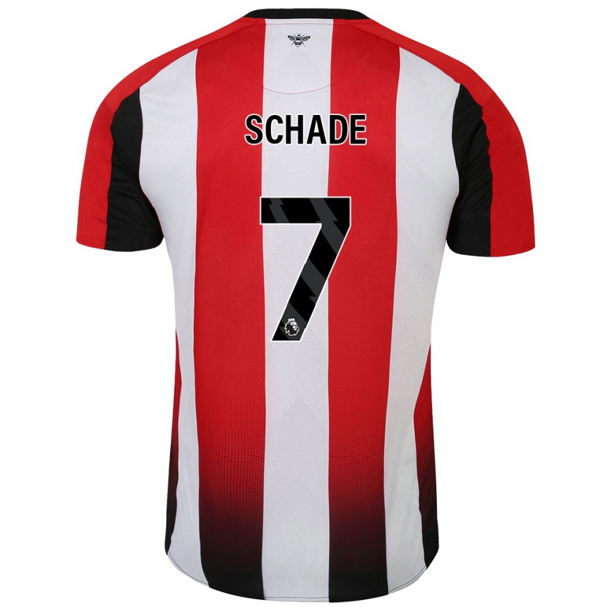 Kids Football Kevin Schade #7 Red White Home Jersey 2024/25 T-Shirt Canada