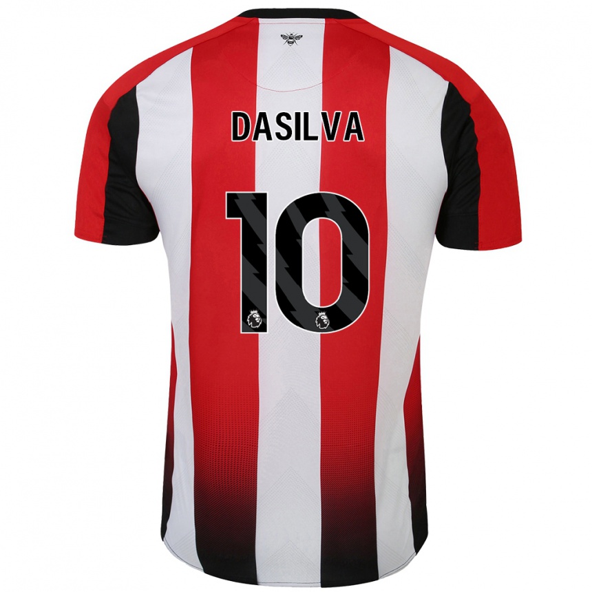 Kids Football Josh Dasilva #10 Red White Home Jersey 2024/25 T-Shirt Canada