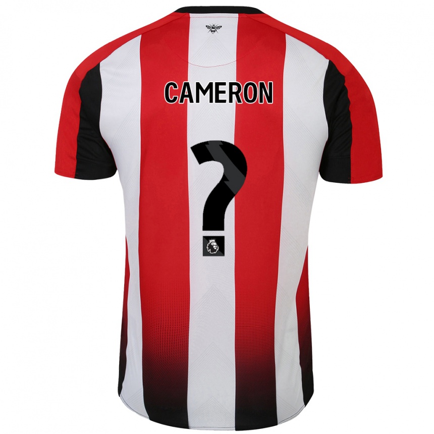 Kids Football Cameron Anderson #0 Red White Home Jersey 2024/25 T-Shirt Canada