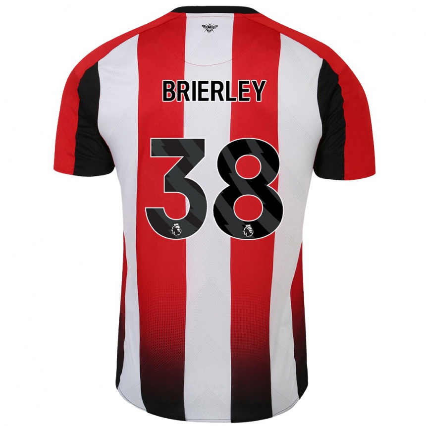 Kids Football Ethan Brierley #38 Red White Home Jersey 2024/25 T-Shirt Canada