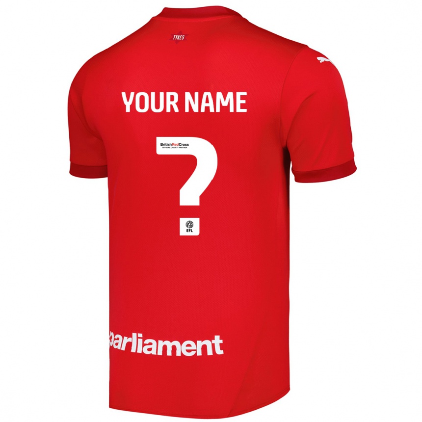 Kids Football Your Name #0 Red Home Jersey 2024/25 T-Shirt Canada