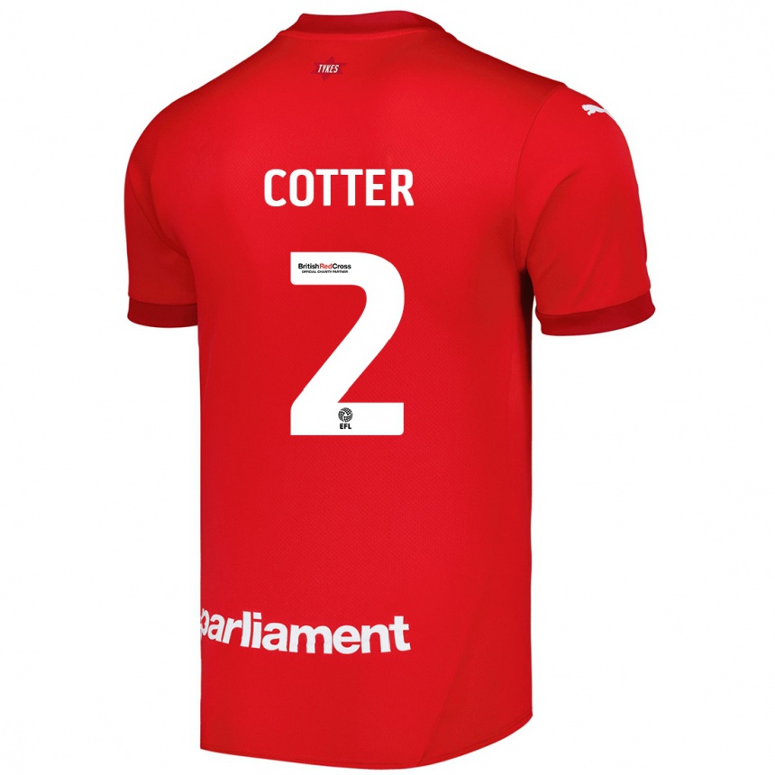 Kids Football Barry Cotter #2 Red Home Jersey 2024/25 T-Shirt Canada