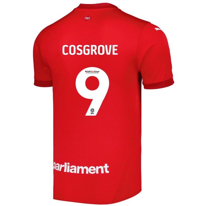 Kids Football Sam Cosgrove #9 Red Home Jersey 2024/25 T-Shirt Canada