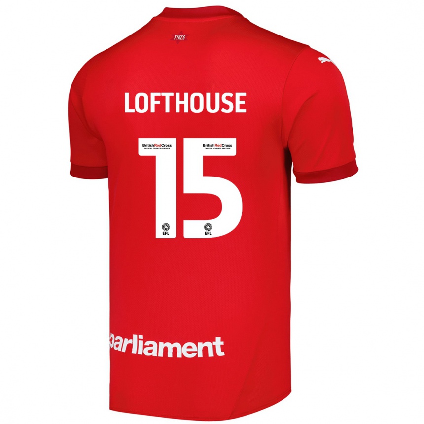 Kids Football Kyran Lofthouse #15 Red Home Jersey 2024/25 T-Shirt Canada