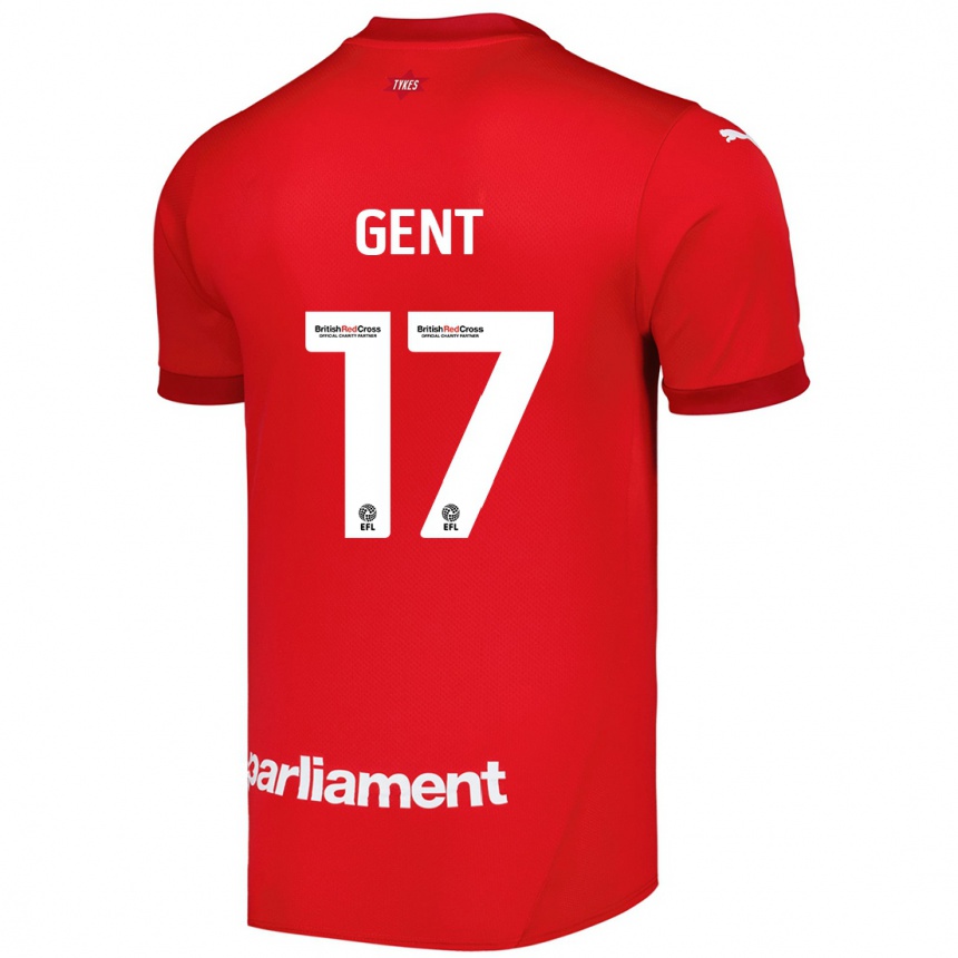 Kids Football Georgie Gent #17 Red Home Jersey 2024/25 T-Shirt Canada