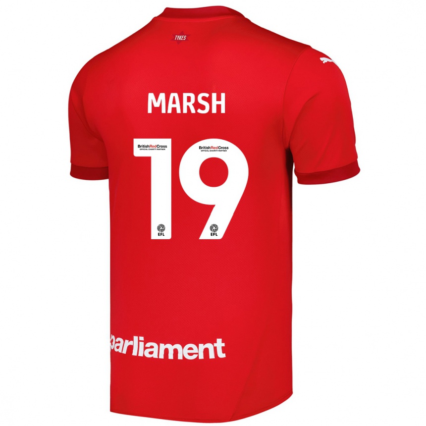 Kids Football Aiden Marsh #19 Red Home Jersey 2024/25 T-Shirt Canada