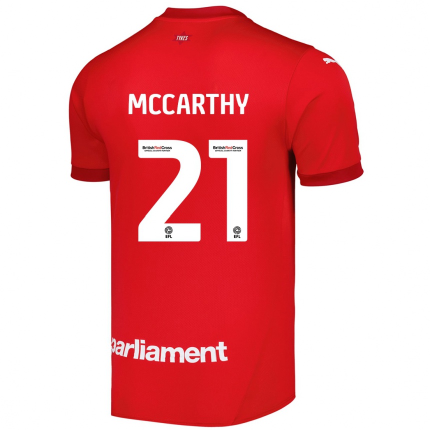 Kids Football Conor Mccarthy #21 Red Home Jersey 2024/25 T-Shirt Canada