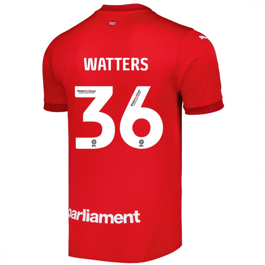 Kids Football Max Watters #36 Red Home Jersey 2024/25 T-Shirt Canada