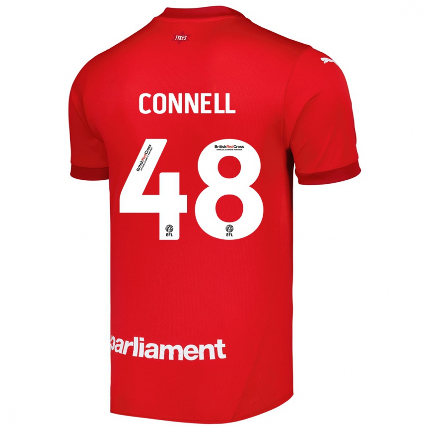 Kids Football Luca Connell #48 Red Home Jersey 2024/25 T-Shirt Canada