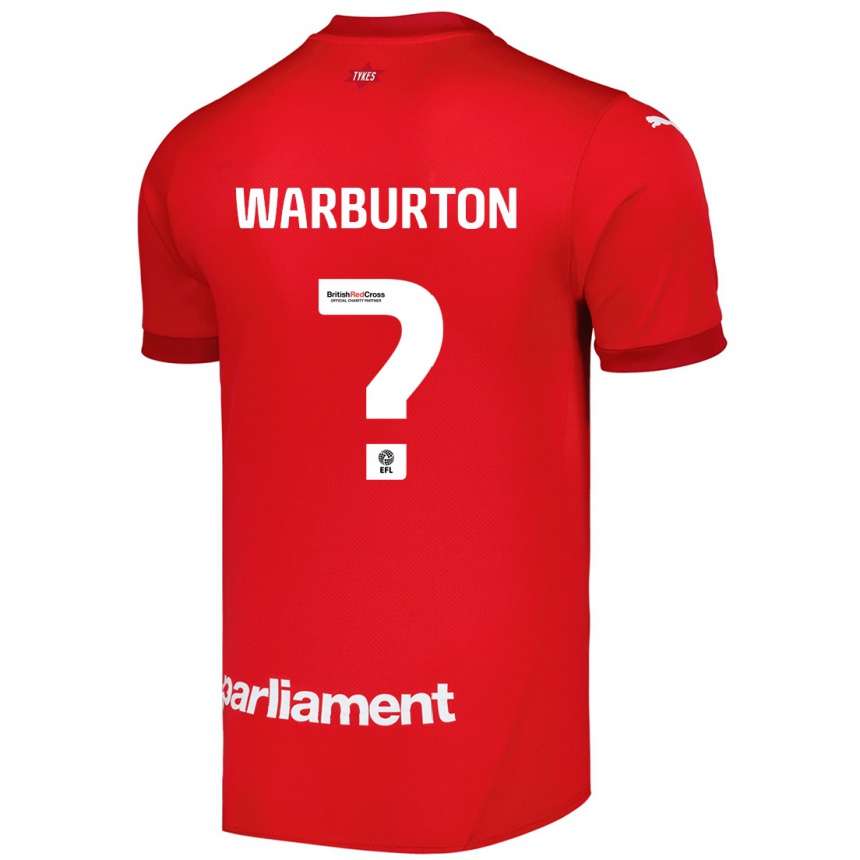 Kids Football Owen Warburton #0 Red Home Jersey 2024/25 T-Shirt Canada