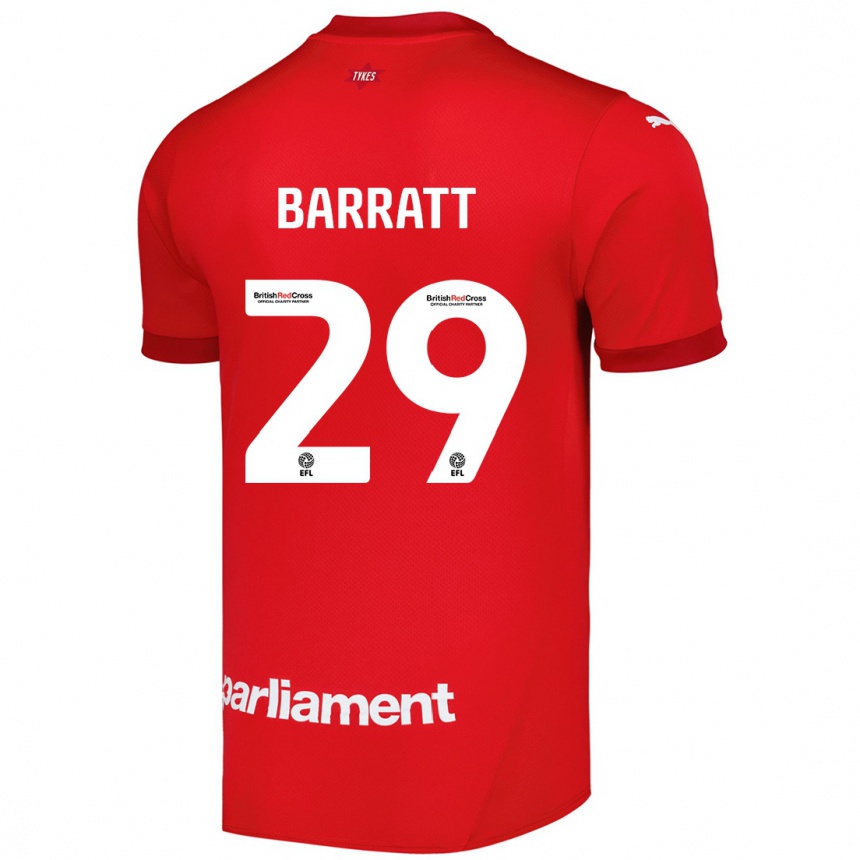 Kids Football Connor Barratt #29 Red Home Jersey 2024/25 T-Shirt Canada