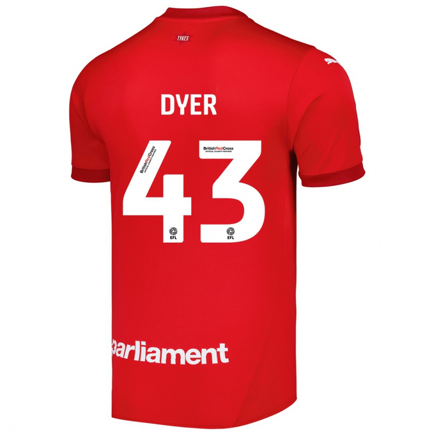 Kids Football Josiah Dyer #43 Red Home Jersey 2024/25 T-Shirt Canada