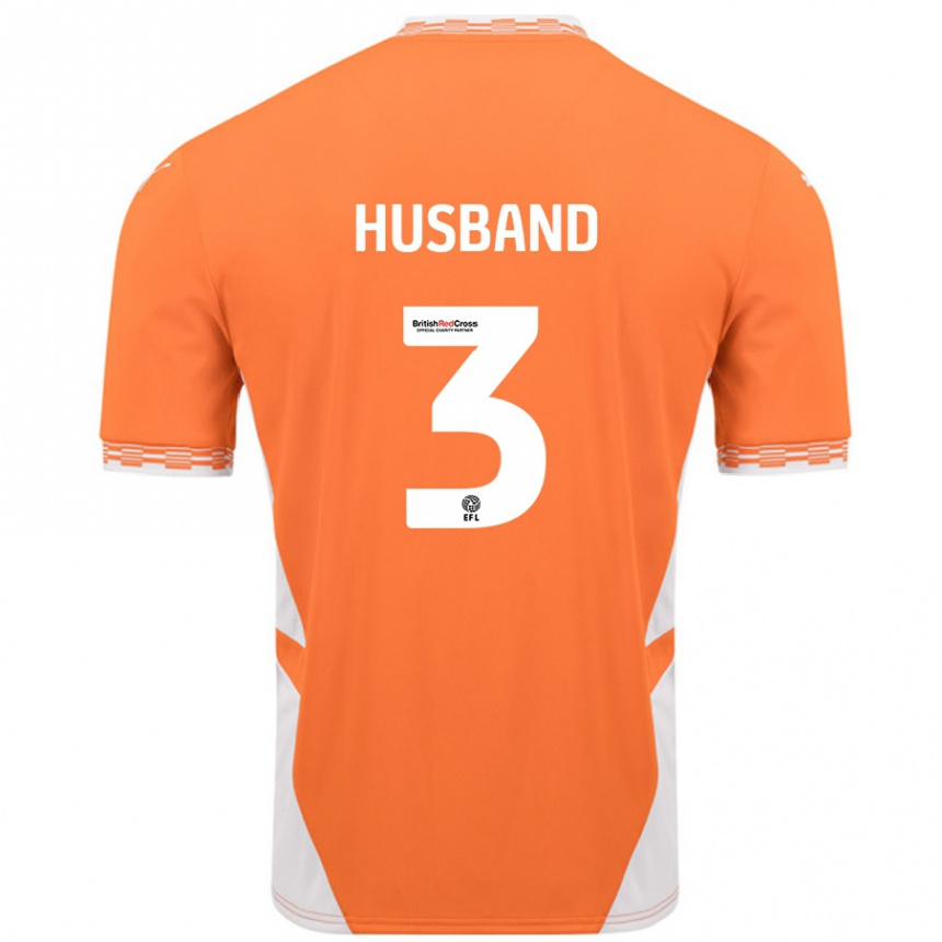 Kids Football James Husband #3 Orange White Home Jersey 2024/25 T-Shirt Canada