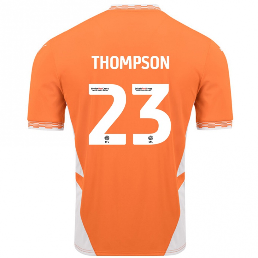 Kids Football Dominic Thompson #23 Orange White Home Jersey 2024/25 T-Shirt Canada