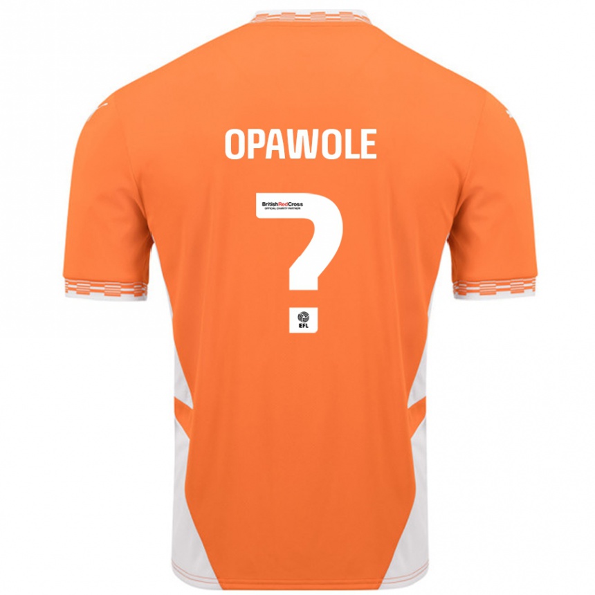 Kids Football Johnson Opawole #0 Orange White Home Jersey 2024/25 T-Shirt Canada