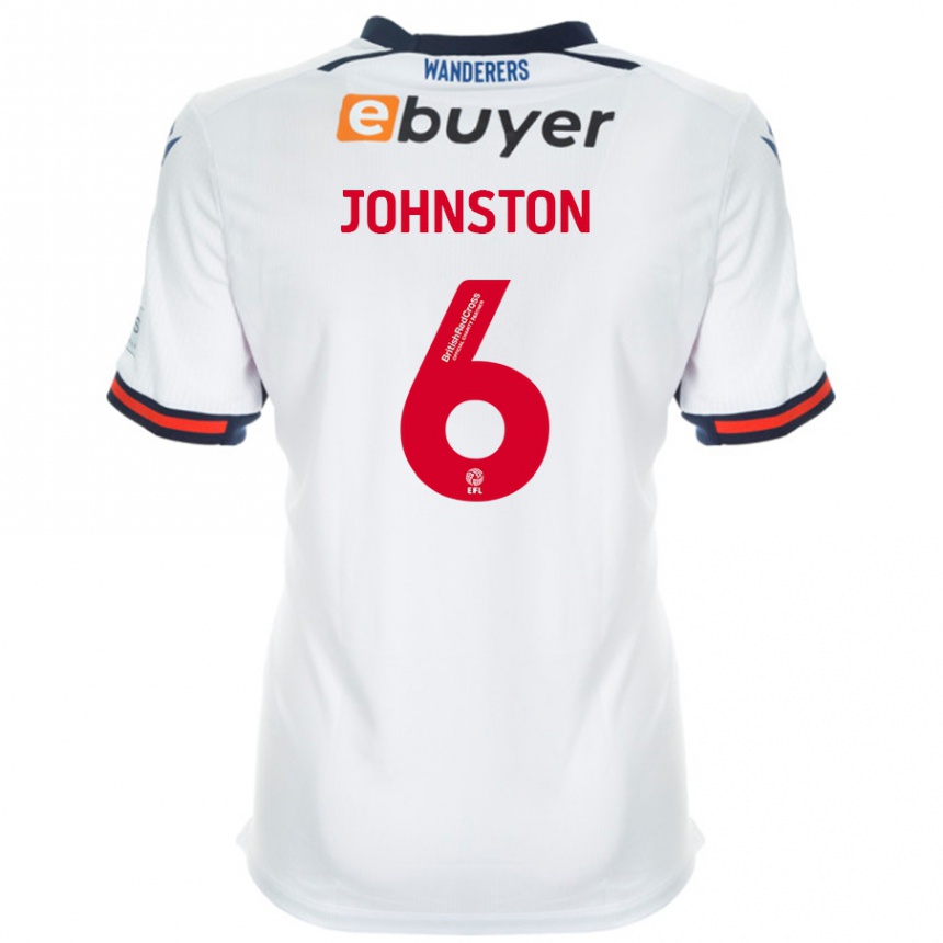 Enfant Football Maillot George Johnston #6 Blanc Tenues Domicile 2024/25 Canada