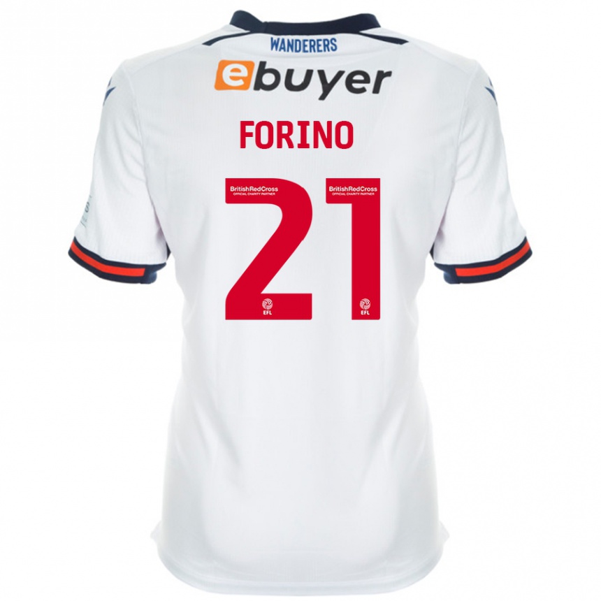 Kids Football Chris Forino #21 White Home Jersey 2024/25 T-Shirt Canada