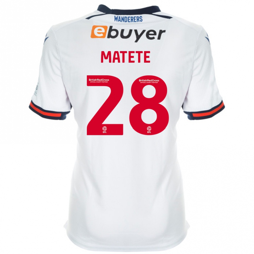 Enfant Football Maillot Jay Matete #28 Blanc Tenues Domicile 2024/25 Canada