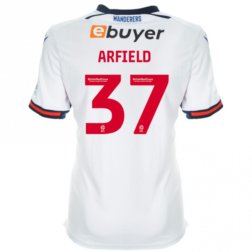 Enfant Football Maillot Scott Arfield #37 Blanc Tenues Domicile 2024/25 Canada