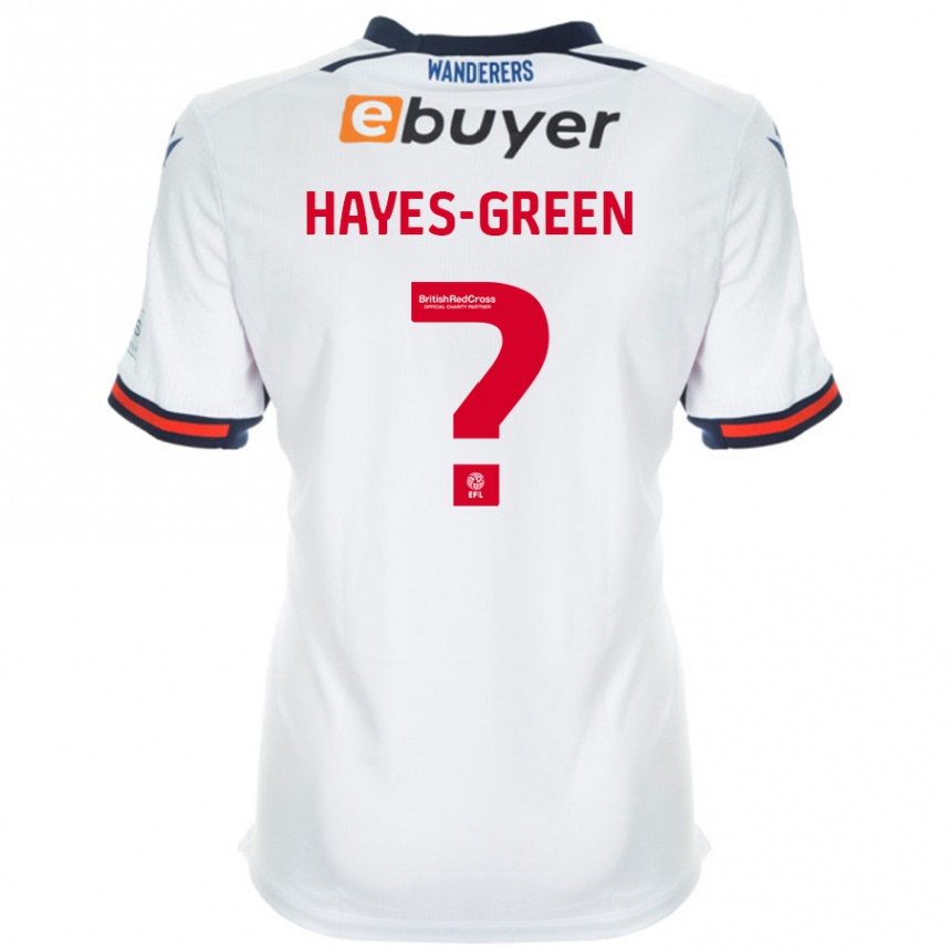 Kids Football Charlie Hayes-Green #0 White Home Jersey 2024/25 T-Shirt Canada