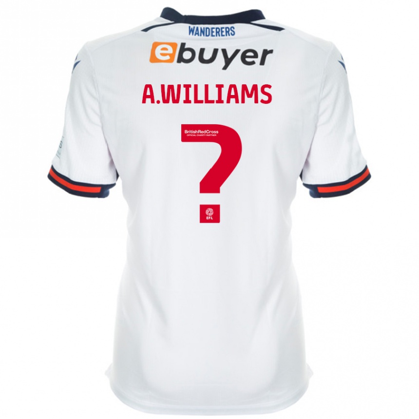 Kids Football Alexsis Williams #0 White Home Jersey 2024/25 T-Shirt Canada