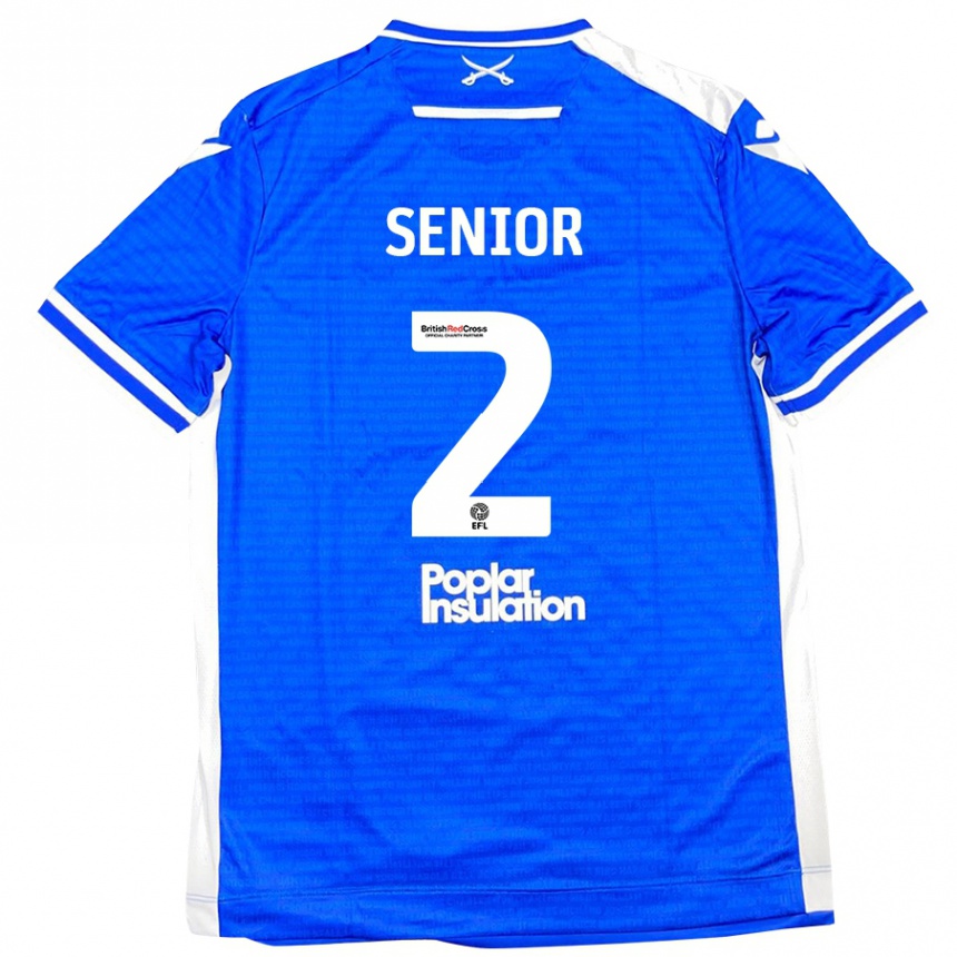 Kids Football Joel Senior #2 Blue White Home Jersey 2024/25 T-Shirt Canada