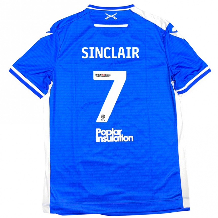 Kids Football Scott Sinclair #7 Blue White Home Jersey 2024/25 T-Shirt Canada