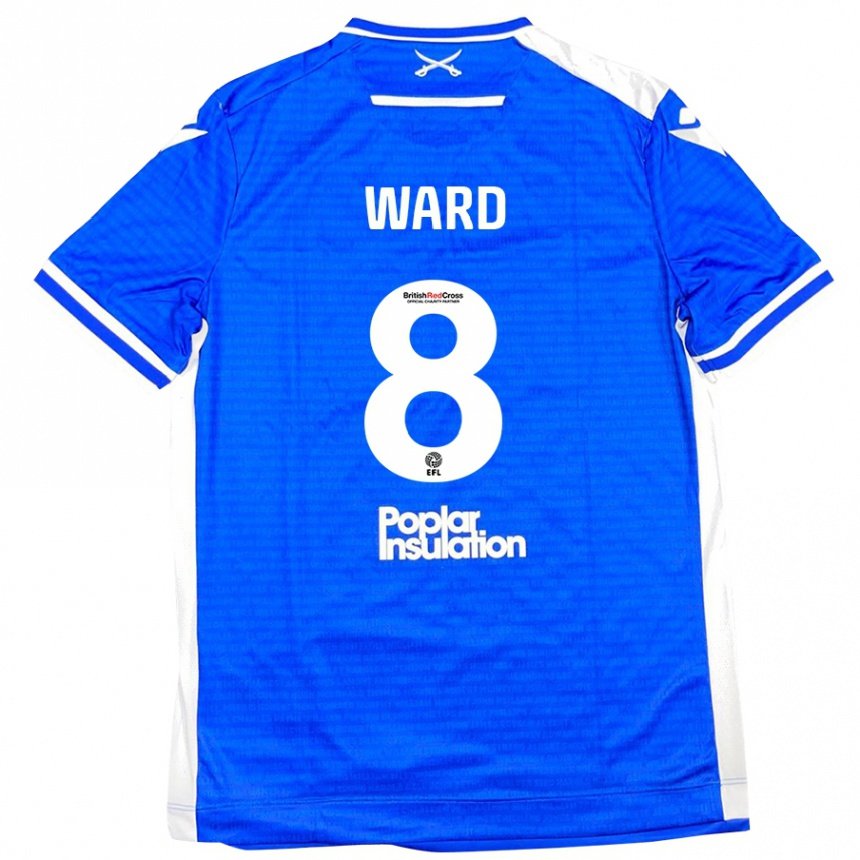 Kids Football Grant Ward #8 Blue White Home Jersey 2024/25 T-Shirt Canada