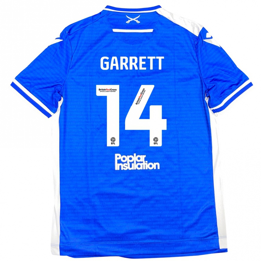 Kids Football Jake Garrett #14 Blue White Home Jersey 2024/25 T-Shirt Canada