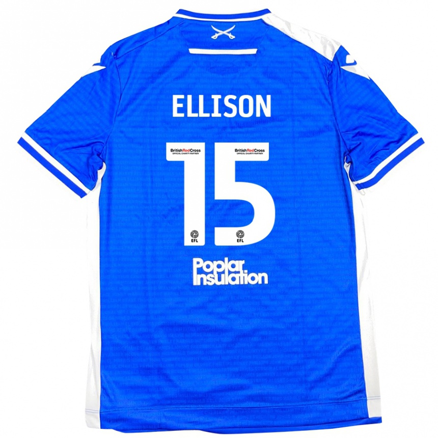 Kids Football Dan Ellison #15 Blue White Home Jersey 2024/25 T-Shirt Canada