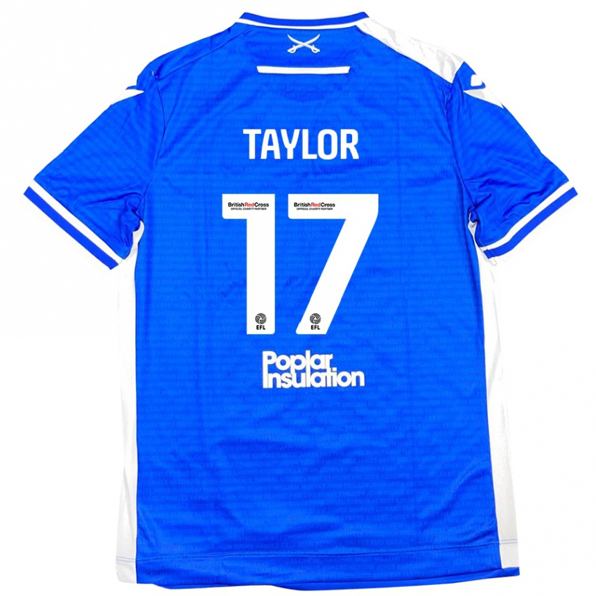 Kids Football Connor Taylor #17 Blue White Home Jersey 2024/25 T-Shirt Canada