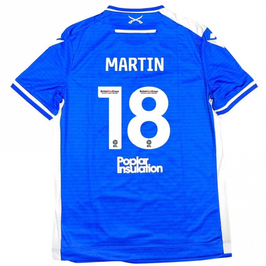 Kids Football Chris Martin #18 Blue White Home Jersey 2024/25 T-Shirt Canada