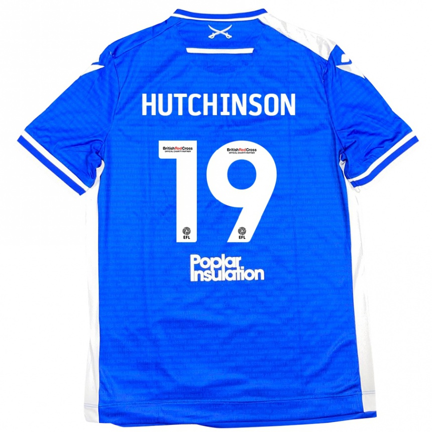 Kids Football Isaac Hutchinson #19 Blue White Home Jersey 2024/25 T-Shirt Canada