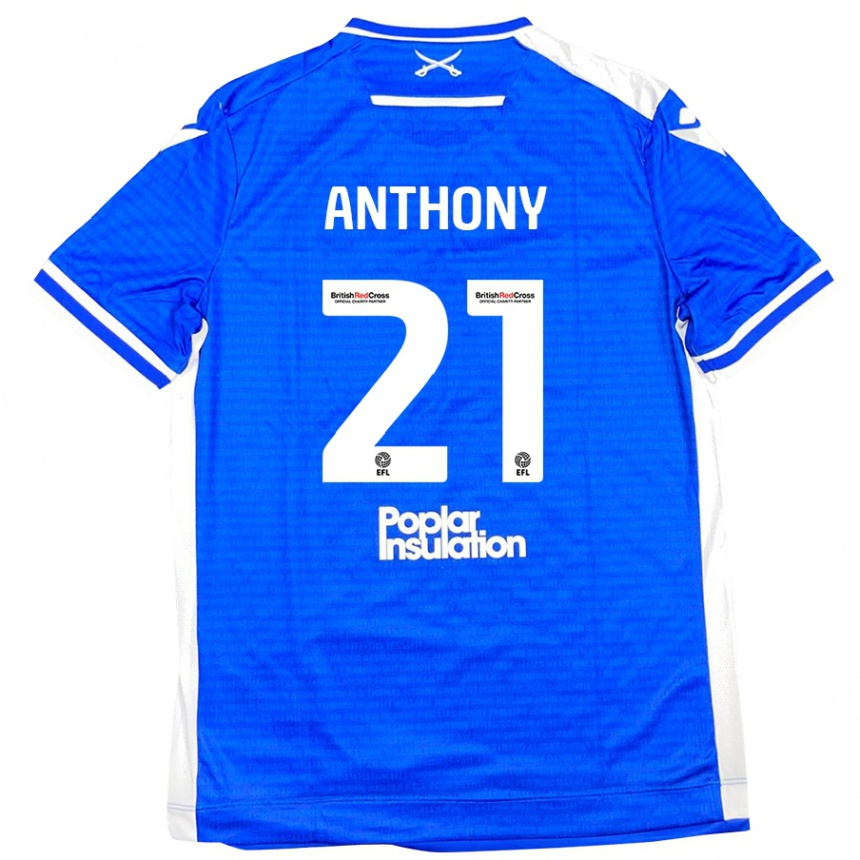 Kids Football Micah Anthony #21 Blue White Home Jersey 2024/25 T-Shirt Canada