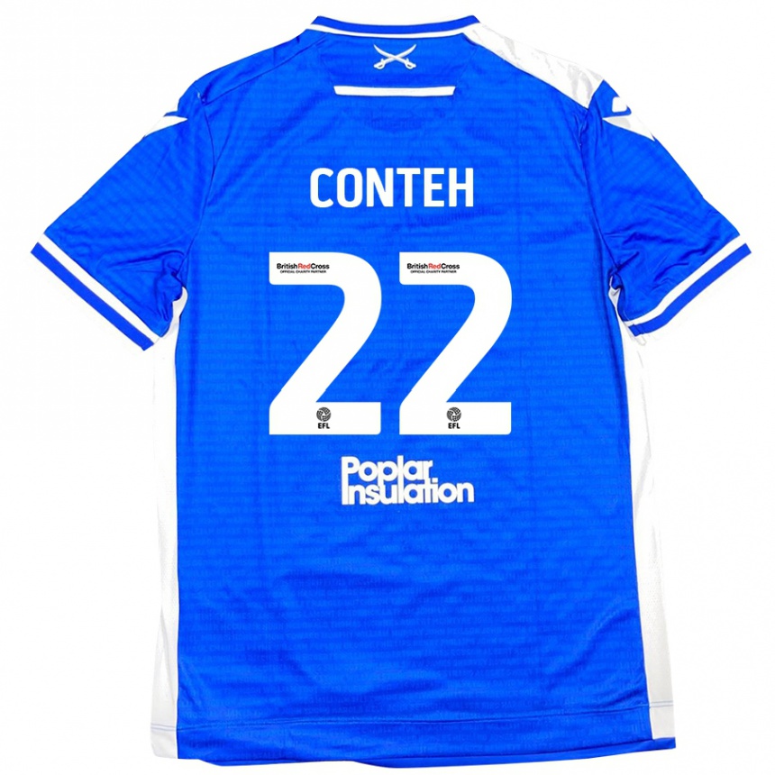 Kids Football Kamil Conteh #22 Blue White Home Jersey 2024/25 T-Shirt Canada