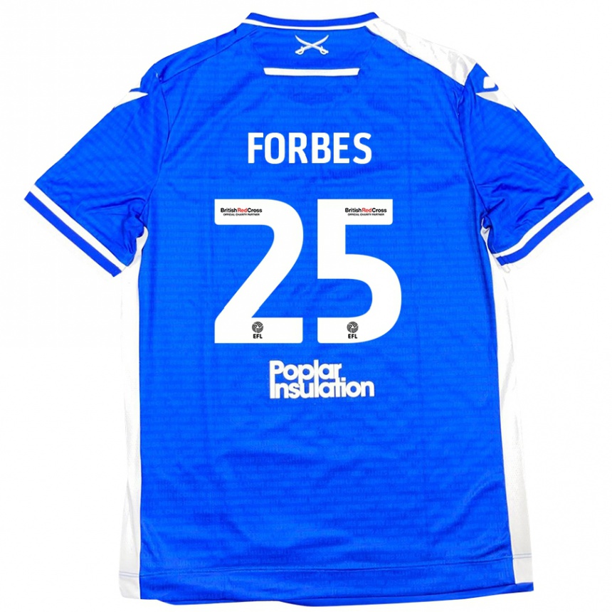 Kids Football Michael Forbes #25 Blue White Home Jersey 2024/25 T-Shirt Canada