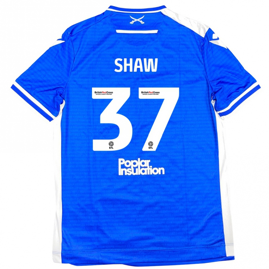 Kids Football Kofi Shaw #37 Blue White Home Jersey 2024/25 T-Shirt Canada